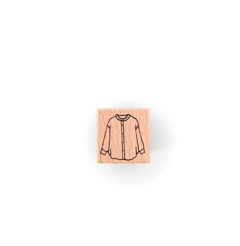 試衣章 Trying on Stamp－C005圓領襯衫 - 印章/印台 - 木頭 