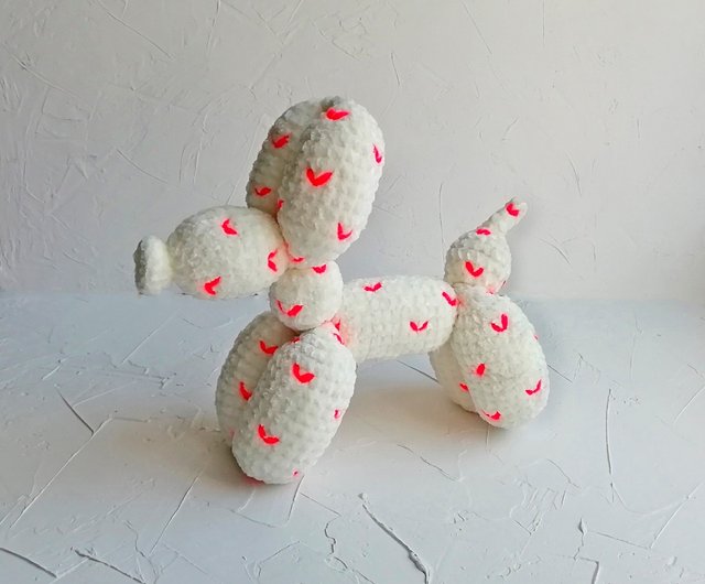 Balloon dog Stuffed animal toy Crochet toy heart Shop AnnaToyss Kids Toys Pinkoi