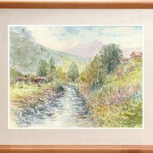 水彩画原画 里山の秋4 - ショップ 松下勝明 ポスター・絵 - Pinkoi