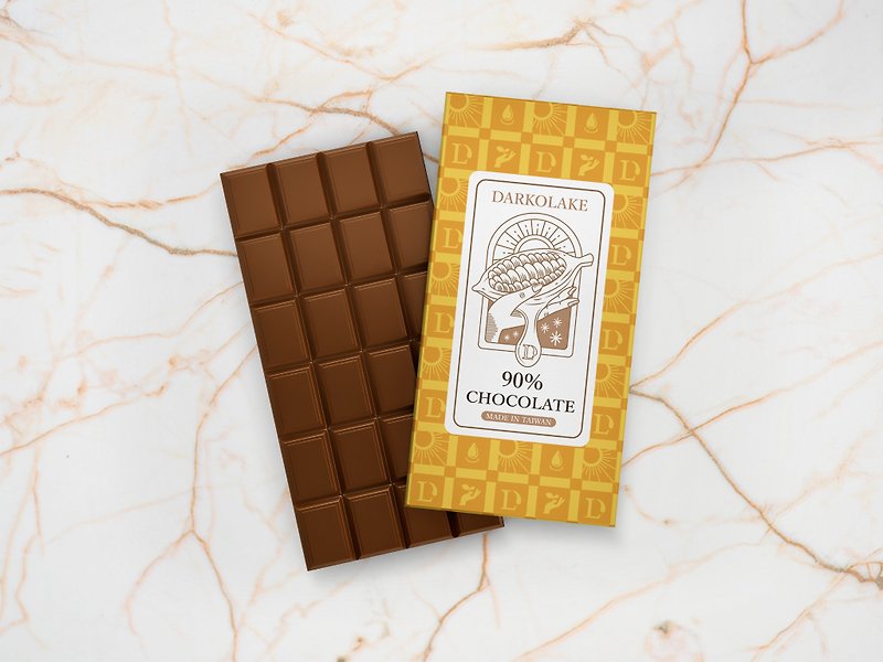 90% lightly sugared pure dark chocolate with unique thick taste - ช็อกโกแลต - วัสดุอื่นๆ สีนำ้ตาล