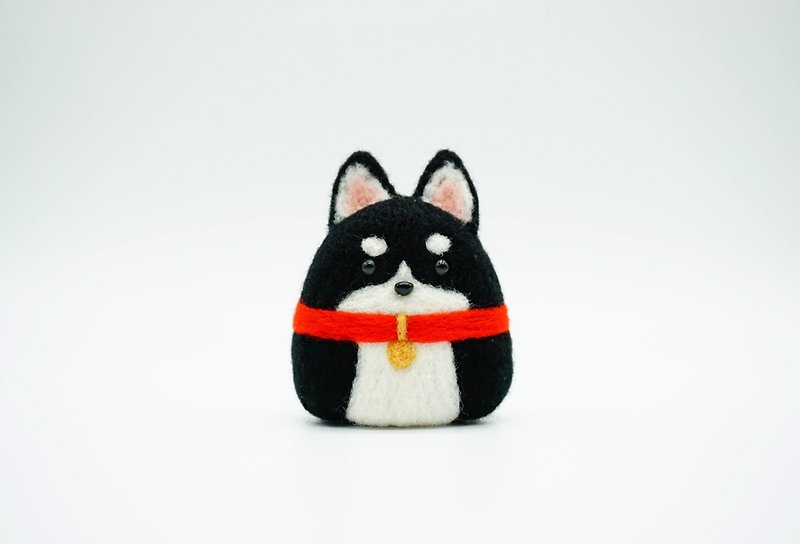 Wool felt Shiqi black home decoration office small things desktop decoration car swing decoration key ring - Items for Display - Wool Black