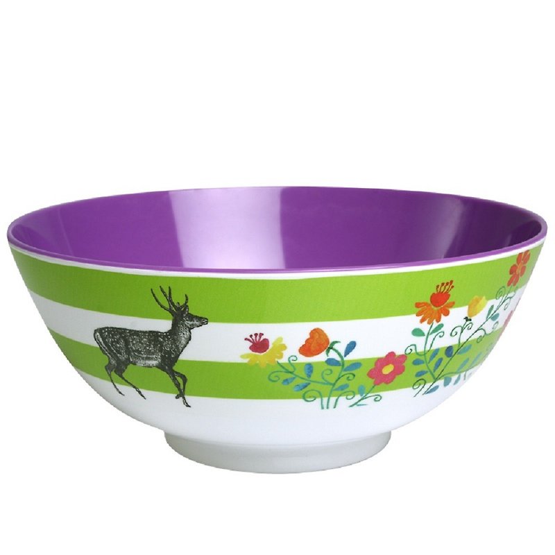 GINGER│ Designed in Denmark, Made in Thailand-Secret Garden 8-inch Bowl-Deer - Bowls - Other Materials Purple