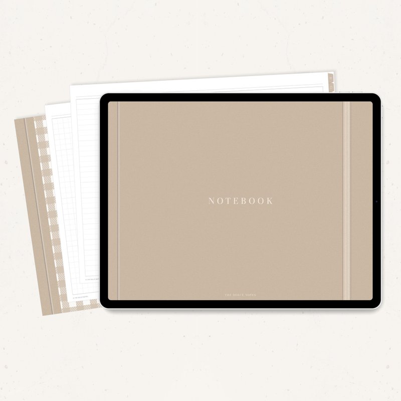 Neutral Digital Notebook for Goodnotes, Notability | 12 sections | 5 colors - 電子手帳及素材 - 其他材質 