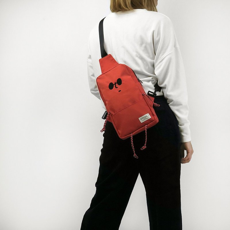 【Buddy Bag - Orange】男女兼用ボディバッグ - 側背包/斜背包 - 尼龍 橘色