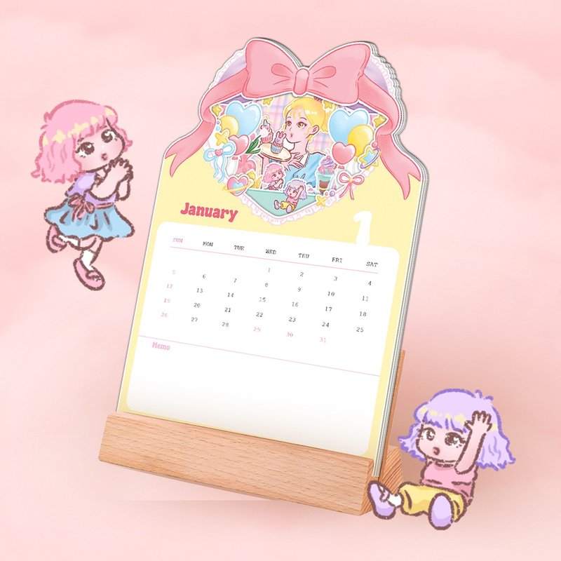 Original Dream Girl Series - Dessert Girl 2025 Calendar - Calendars - Paper Pink