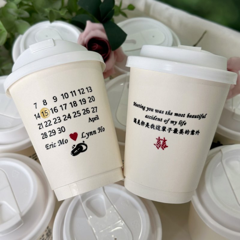 伴手禮訂製 客製化新人名字結婚日期浪漫語句定制 感謝來賓必備 - 擺飾/家飾品 - 紙 