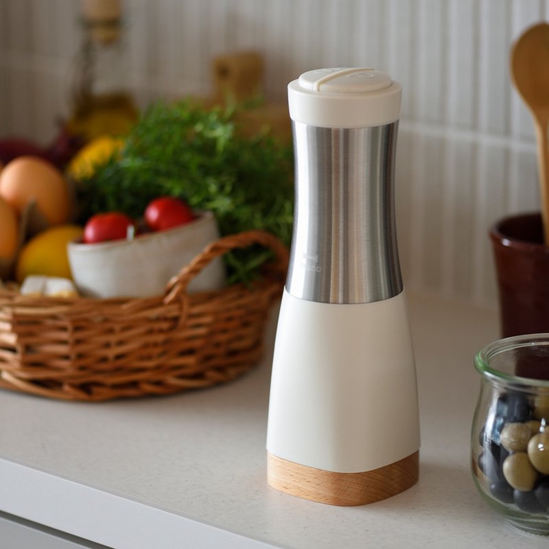 【父親節禮物】二合一電動香料研磨器 - 調味罐/醬料罐 - 其他材質 白色