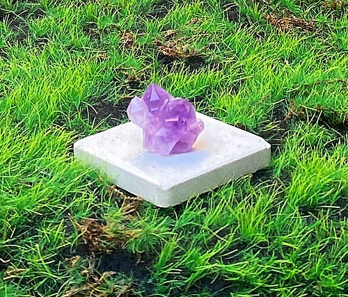 Rainbow Crystal 天然可愛夢幻紫晶花骨幹水晶 紫水晶 療癒 招財 智慧 財運 開運