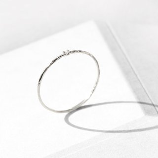 925 SILVER THIN TEXTURED CZ RING | SILVER