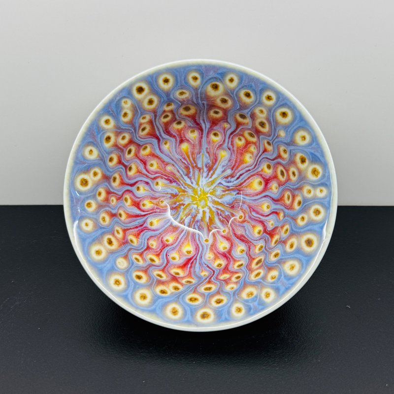 Peacock Display Drinking Cup 90ml Yu-Ning Chiu Yingge Kiln A3-10 - ถ้วย - เครื่องลายคราม หลากหลายสี