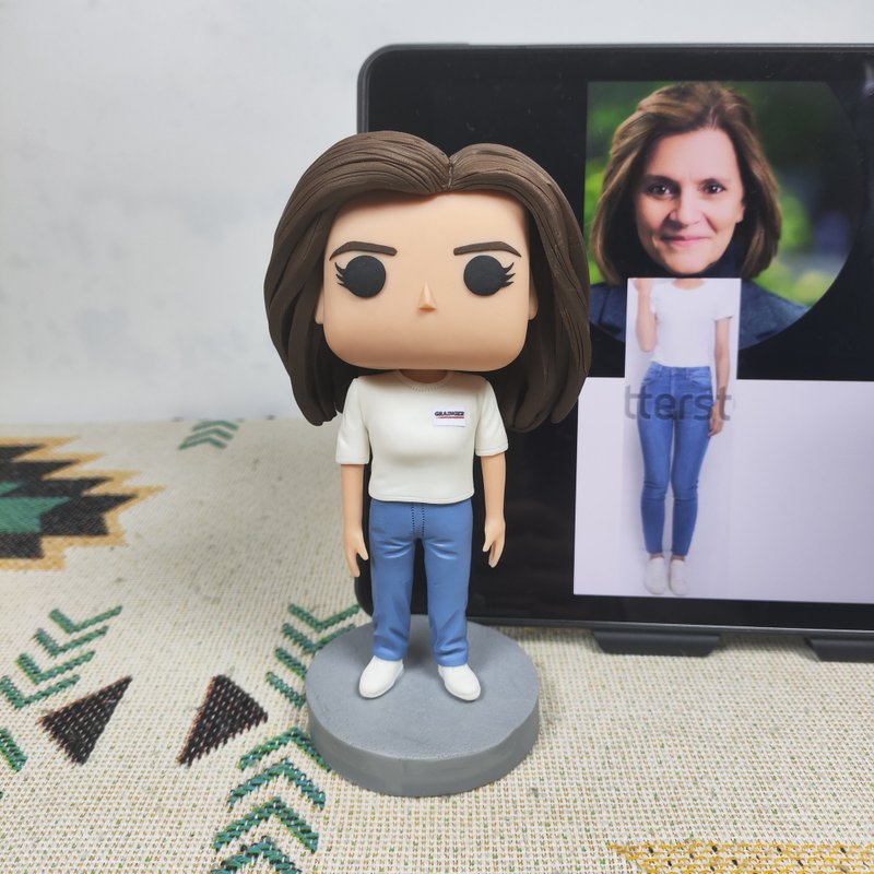 【客製化3D人像公仔】訂製手工Funko Pop男生朋友老公生日禮物 - 公仔/玩偶 - 黏土 多色