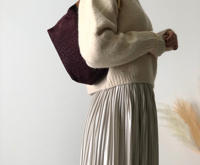 日本直送 名牌中古包 】CELINE セリーヌ Cマカダム スエード レザー