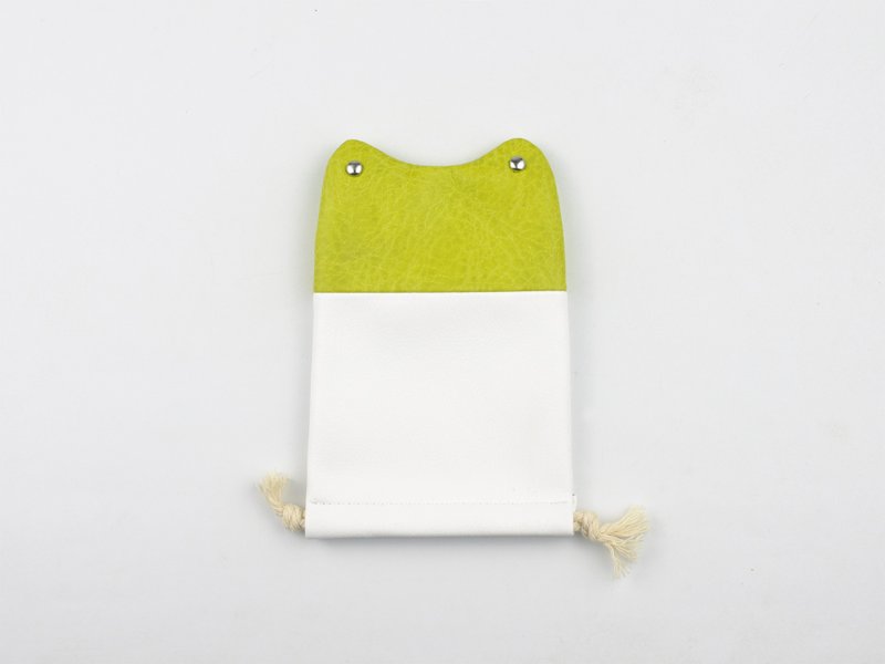 Frog color block storage pouch coin purse - Coin Purses - Faux Leather Yellow