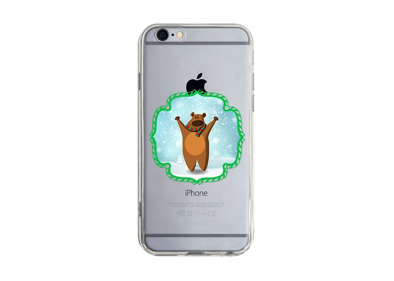 雪地可愛熊 - iPhone X 8 7 6s Plus 5s 三星 S7 S8 S9 手機殼 - 手機殼/手機套 - 塑膠 