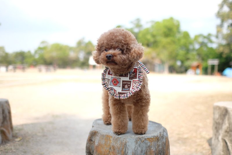 Tea shop double-sided lace saliva - Collars & Leashes - Cotton & Hemp 