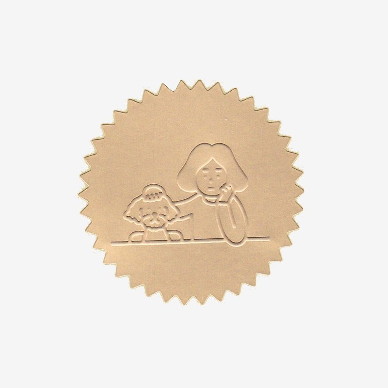 golden sticker (5ea) - 貼紙 - 紙 金色