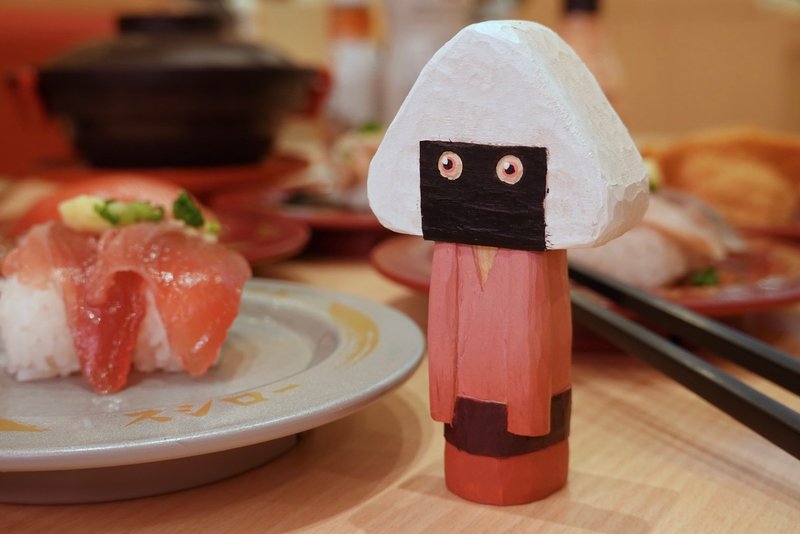 Onigiri Demon - 公仔/玩偶 - 木頭 粉紅色