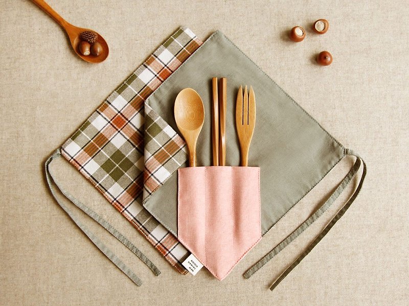[One Corner Chopsticks Set]-According to the personality - Cutlery & Flatware - Cotton & Hemp Khaki