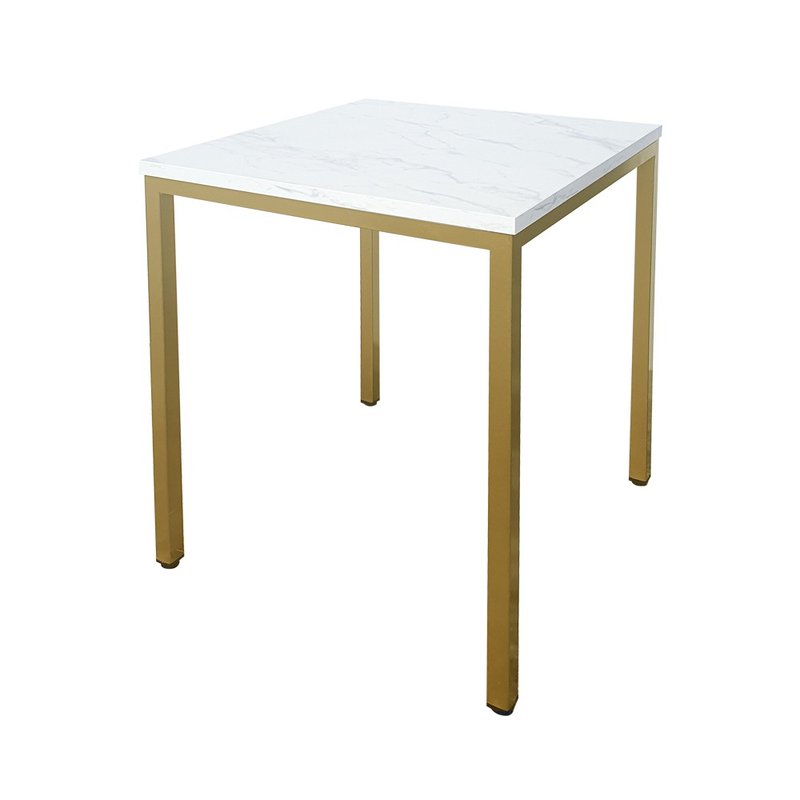 訂製品 輕奢華風 仿大理石餐桌 洽談桌 商空桌 大理石面搭配金色C - 其他家具 - 其他金屬 白色