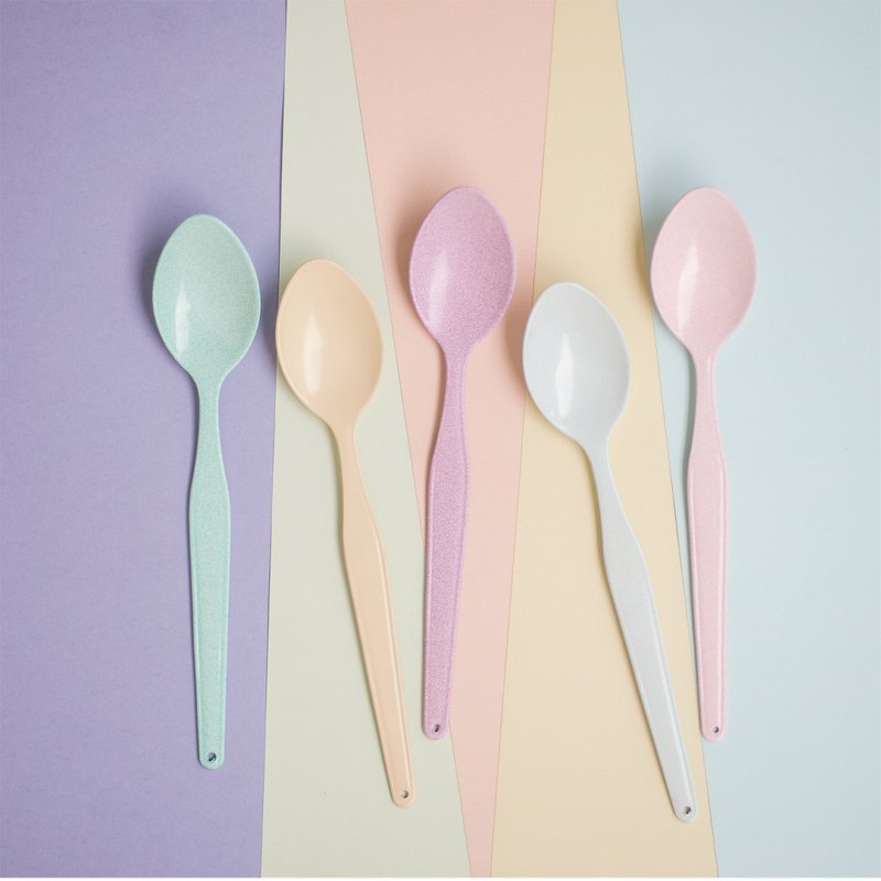 Rainbow Dessert Spoon Set - 刀叉/湯匙/餐具組 - 琺瑯 多色