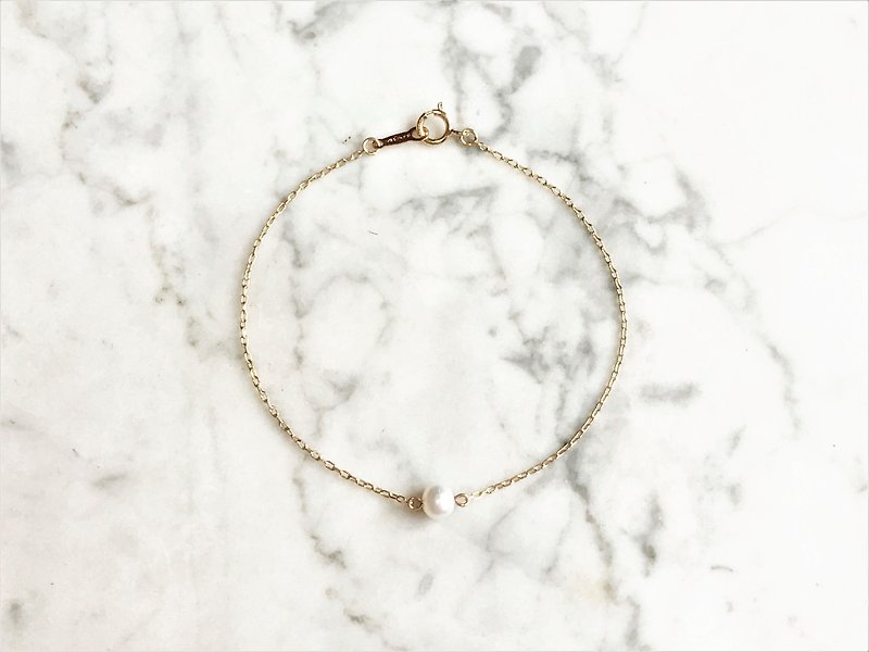 :: Girl Collection :: Pearl 14kgf Fine Bracelet - สร้อยข้อมือ - เครื่องเพชรพลอย 