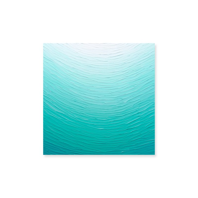 【海洋】藍綠與白色壓克力畫/日本製裝飾畫/客廳掛畫/漸變/質感 - 海報/掛畫/掛布 - 壓克力 綠色