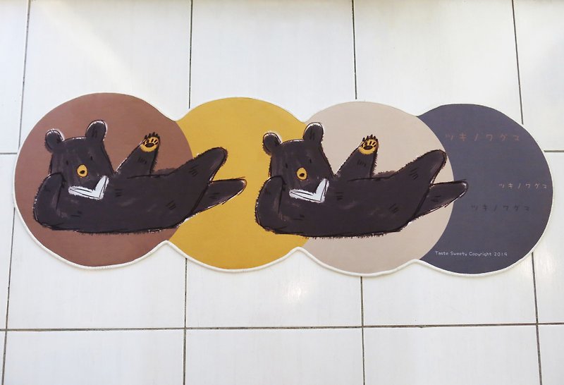 瑜珈黑熊款造型地墊 - 地墊/地毯 - 聚酯纖維 咖啡色