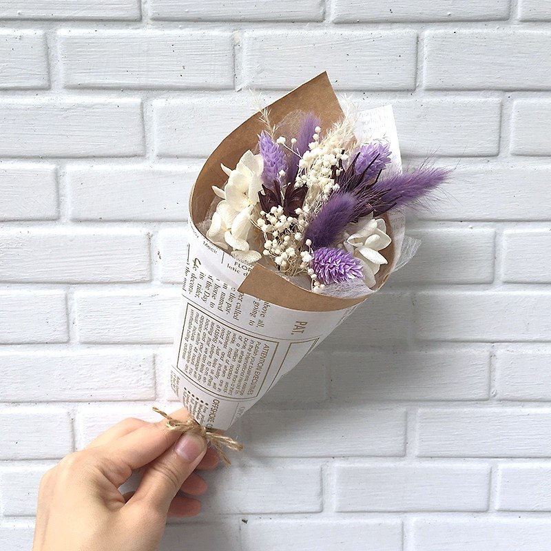Eight-color party bouquet-magic purple dry mixed without withered flowers - ช่อดอกไม้แห้ง - พืช/ดอกไม้ 