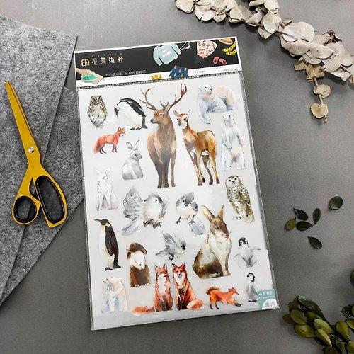 印花美術社EASYIN | 客製化服務 布用寫實插畫動物企鵝北極熊燙畫貼 | 熱轉印花貼紙