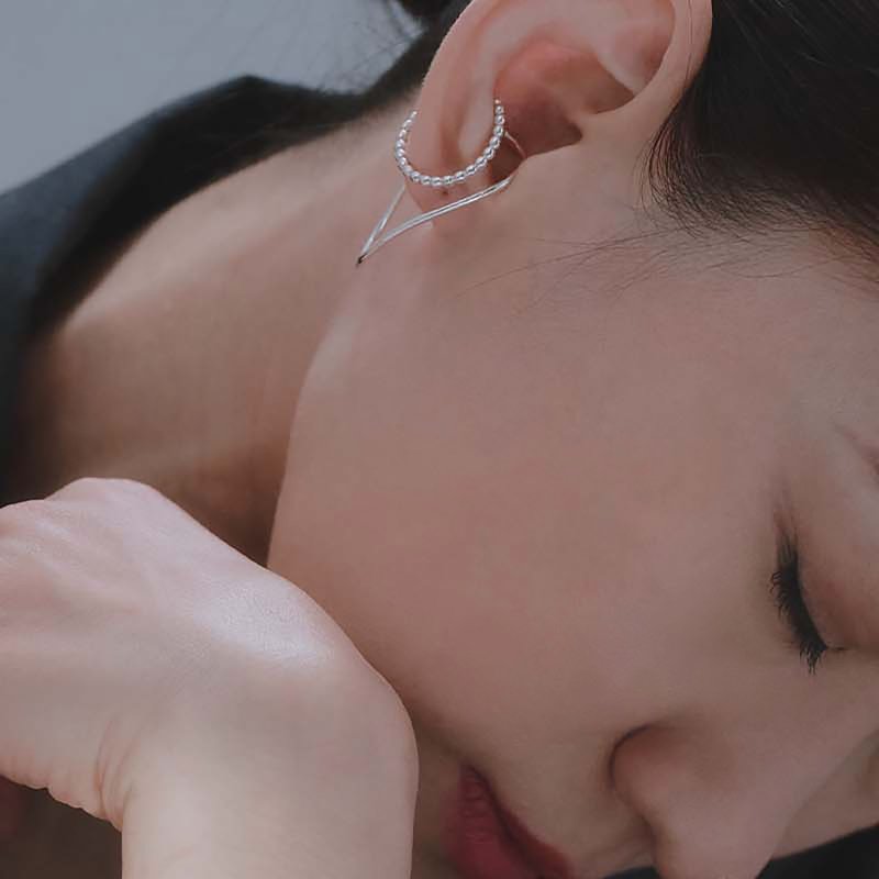 生之旋律雙 925純銀指戒 - 耳環/耳夾/耳骨夾 - 純銀 