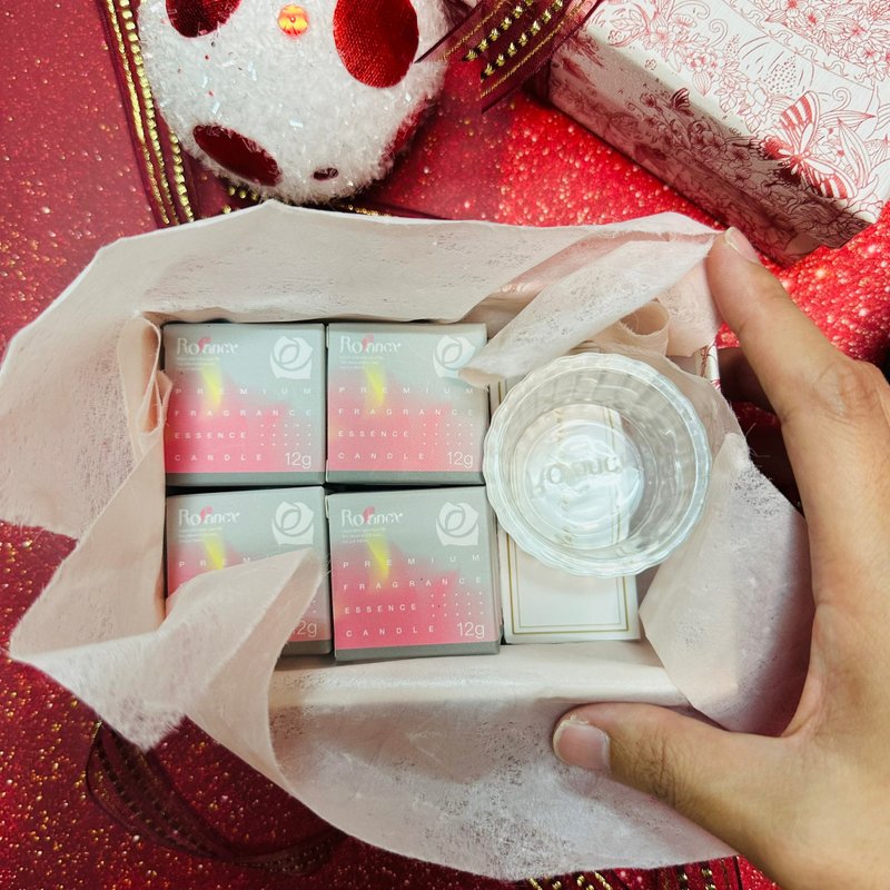 【Rofancy】Christmas tea candle 8-piece gift box set - Candles & Candle Holders - Wax 