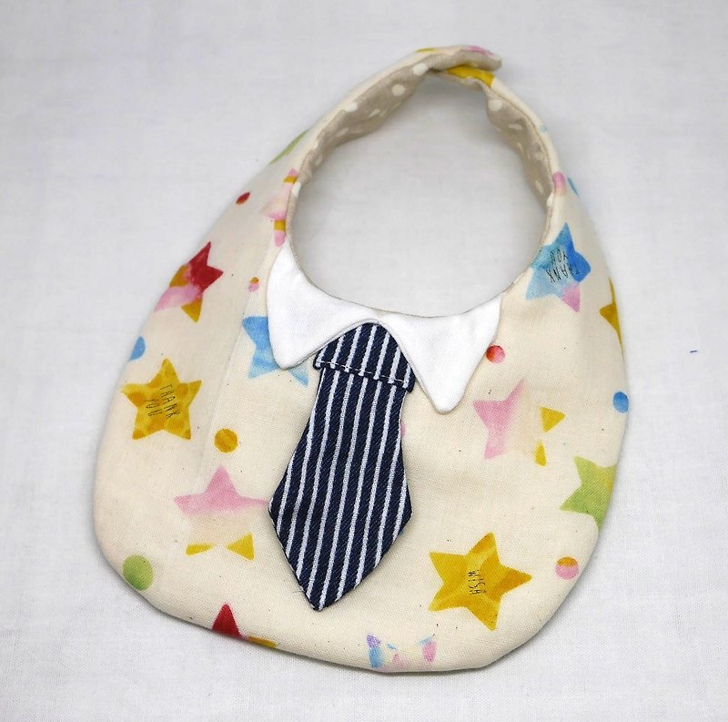 Japanese Handmade 8-layer-gauze Baby Bib / with tie - 口水肩/圍兜 - 棉．麻 多色