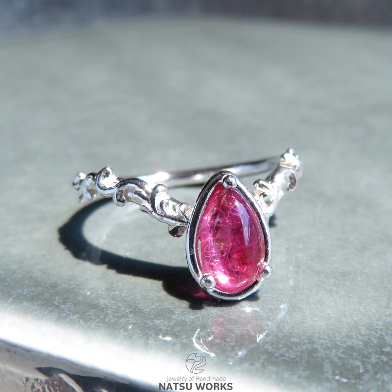 ピンク トルマリン リング / Rubellite Pink Tourmaline Ring v - 戒指 - 寶石 紅色