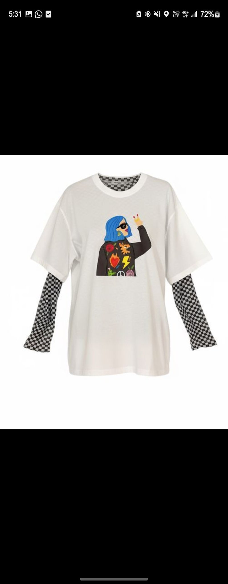 2025fw print tee - 女 T 恤 - 其他材質 