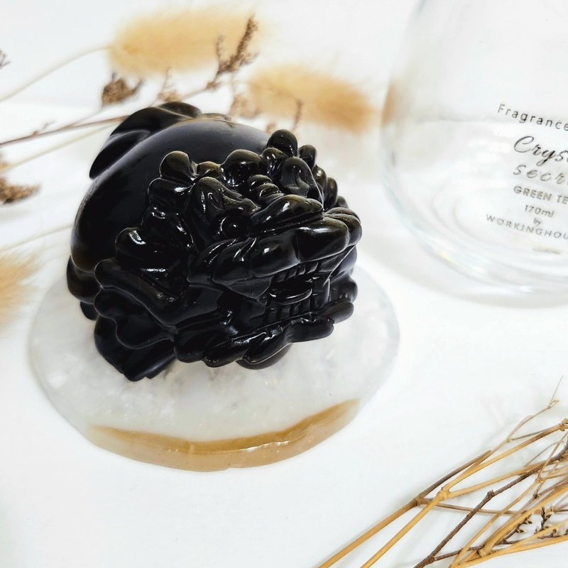 金曜石龍龜 - 擺飾/家飾品 - 水晶 黑色