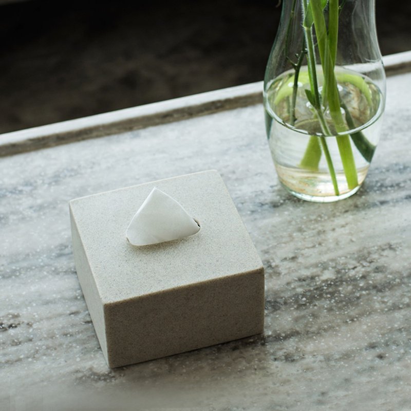 Japanese ideaco square sandstone napkin box - Tissue Boxes - Plastic Multicolor