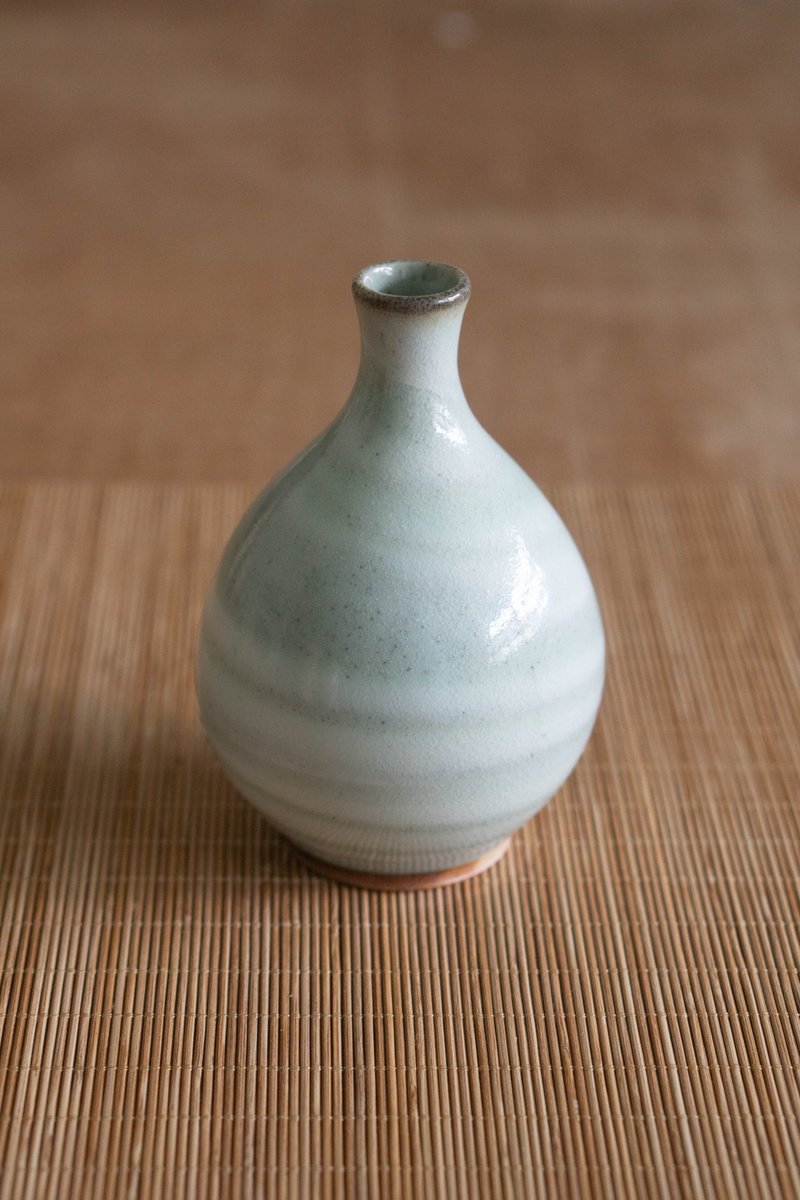 White marbled bud vase - Pottery & Ceramics - Porcelain White