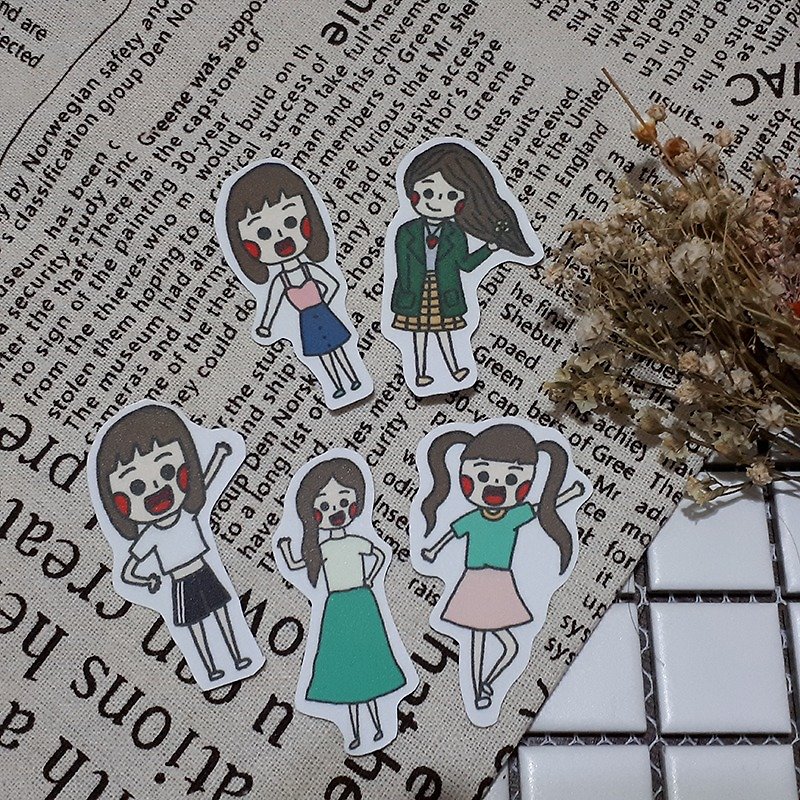 【CHIHHSIN Xiaoning】Girl Sticker 1 - สติกเกอร์ - กระดาษ 