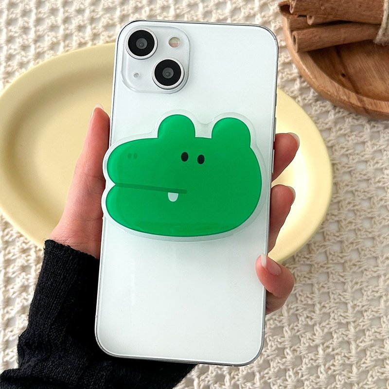 Crocodile grip smartphone acrylic smart tok - 手機配件 - 壓克力 綠色
