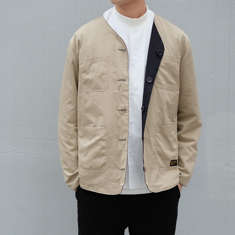 Reversible Jacket (TP084) - Men's Coats & Jackets - Cotton & Hemp Khaki