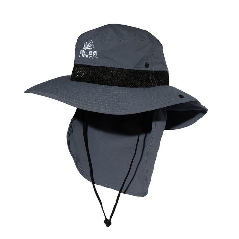 日本限定 POLER 2WAY LONG BRIM SUNGUARD HAT 戰術漁夫帽 灰藍色 - 帽子 - 其他材質 灰色