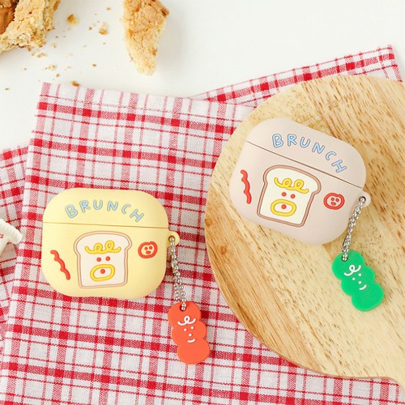 Romane Brunch Brother 繪畫吐司 AirPods 3 矽膠保護套 - AirPods/耳機保護套 - 其他材質 