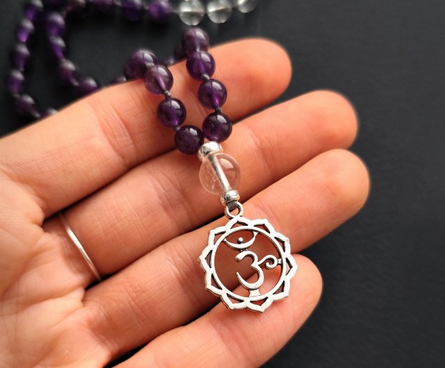 Sahasrara/Crown hotsell 108 Mala - Amethyst & Clear Quartz