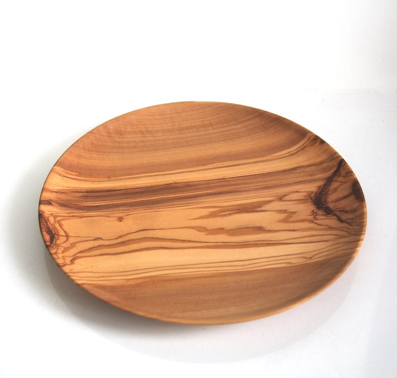 12Inch Olivewood Round Plate - Serving Trays & Cutting Boards - Wood 