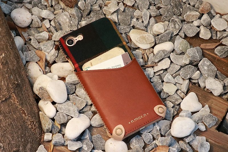 iPhone 7 / 8  4.7 inch New Minimalist Mashup Series Leather Case - เคส/ซองมือถือ - หนังแท้ สีนำ้ตาล