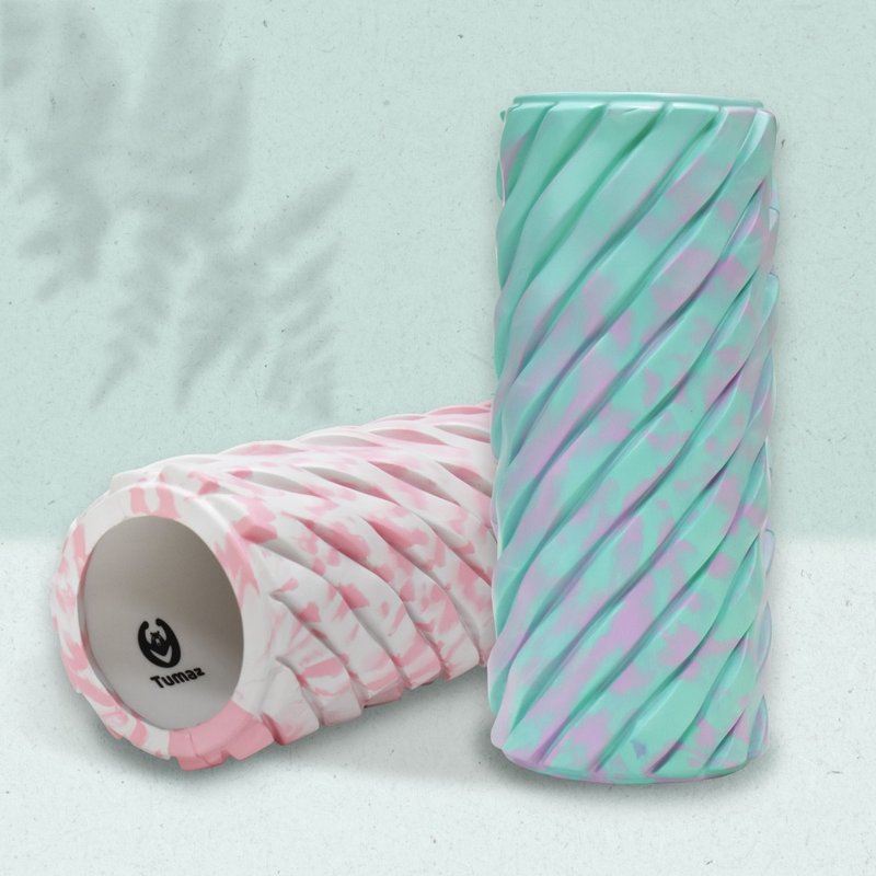 Wave-shaped massage roller without cover, hardness 65D, strawberry yogurt - อุปกรณ์ฟิตเนส - วัสดุอื่นๆ 