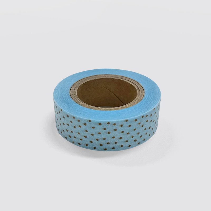 Sky brown dot | Masking Tape - 紙膠帶/和紙/PET - 紙 藍色