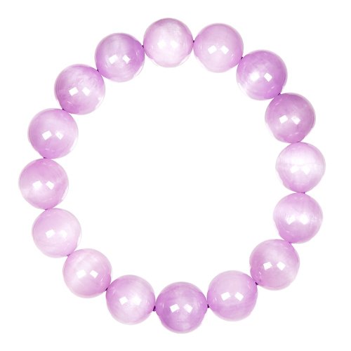 正佳珠寶 Gemsrich Jewelry 【正佳珠寶】紫鋰輝 頂級貓眼紫鋰輝 12.8-13.3mm 貓眼紫鋰輝手珠