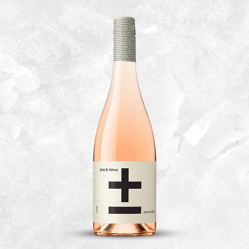 Plus & Minus Rose VEGAN 750ML non-alcoholic pink wine flavored drink - Fruit & Vegetable Juice - Other Materials Pink
