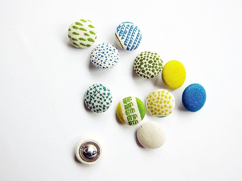 Knitting sewing cloth button buttons color geometric handmade material - Knitting, Embroidery, Felted Wool & Sewing - Cotton & Hemp Blue